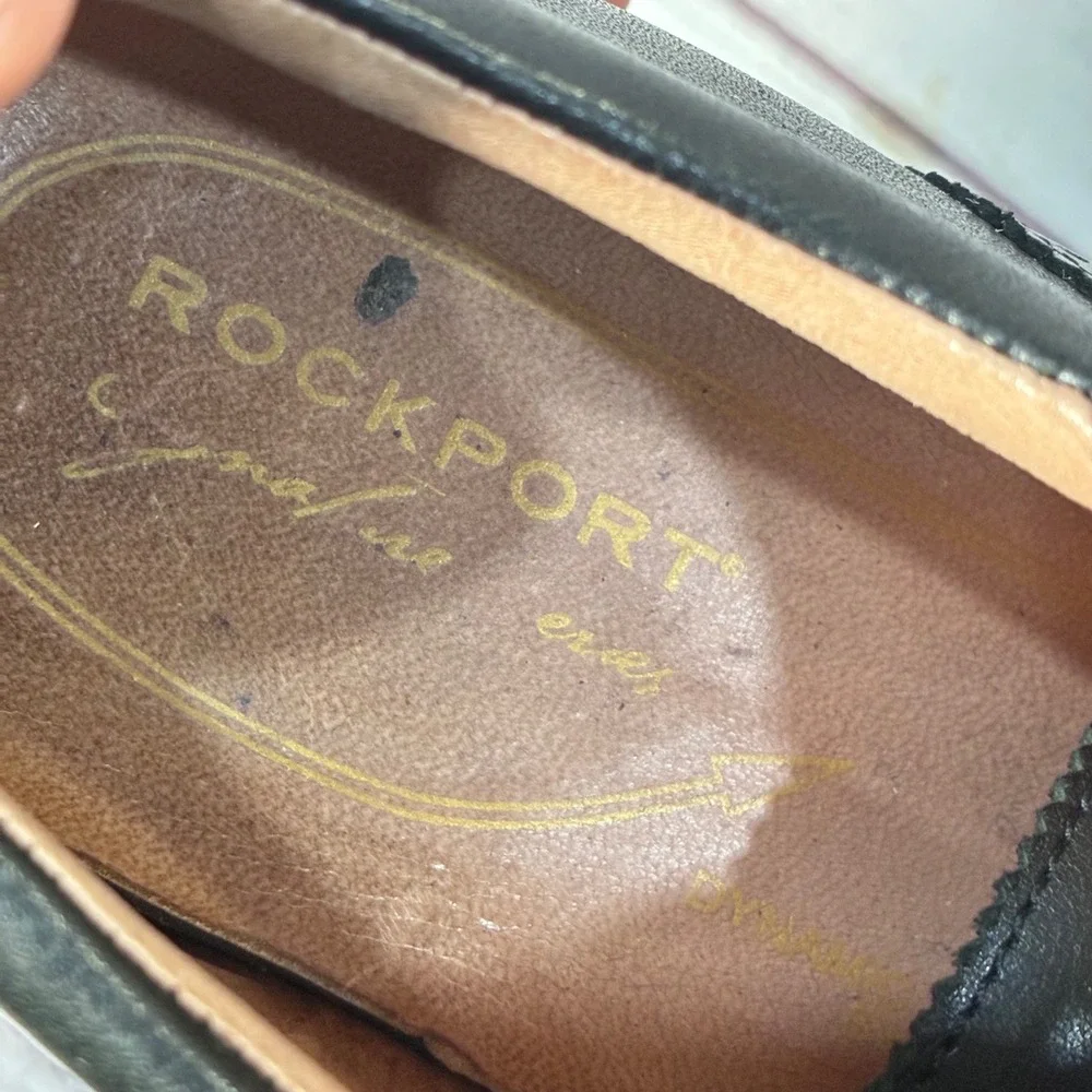 Rockport Signature Wingtip Oxford Mens 9W‎ Black Leather Brogue